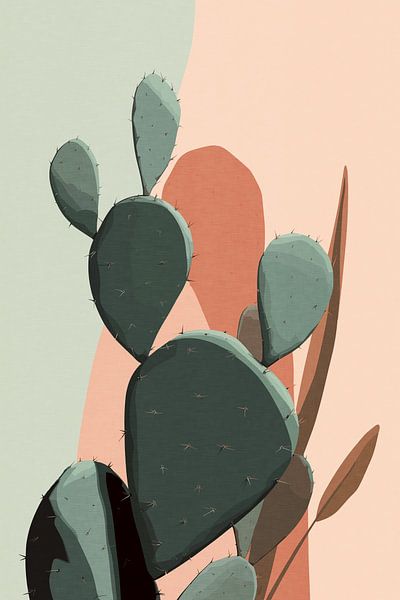 Kaktus mit Schatten von Patterns & Palettes