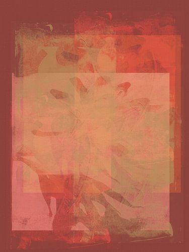 Modern abstract minimalistisch schilderij in warme kleuren