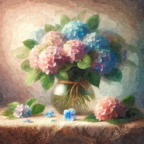 Dance of flowers in pastel
