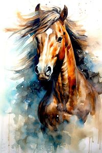 Paard aquarel kunst 6 #paard van JBJart Justyna Jaszke
