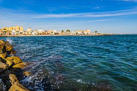 Kustlijnzicht van Portixol in Palma de Mallorca, Spanje Middellandse Zee, Balearen van Alex Winter