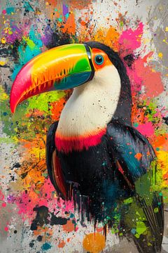 Toekan in kleuren van Poster Art Shop