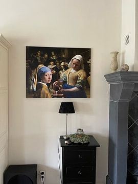 Photo de nos clients: la fille à la perle - La laitière - Johannes Vermeer