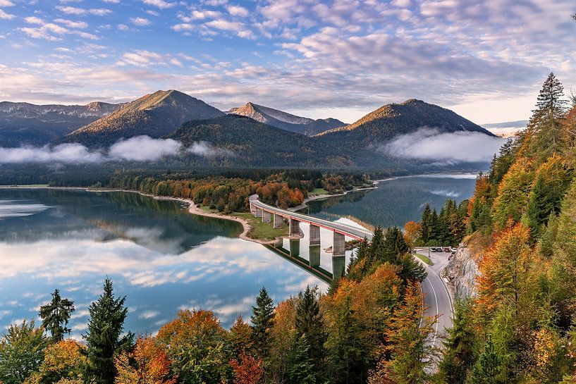 Het Sylvensteinmeer in Beieren van Achim Thomae