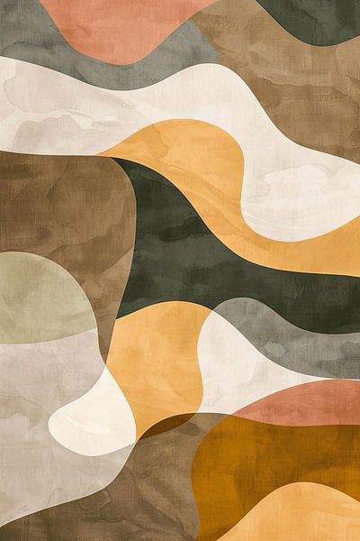 Weiche Linien – Zeitgenössische Abstraktion von Poster Art Shop
