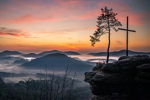 Nacht, Morgenrot, vor dem Sonnenaufgnag, landschaft