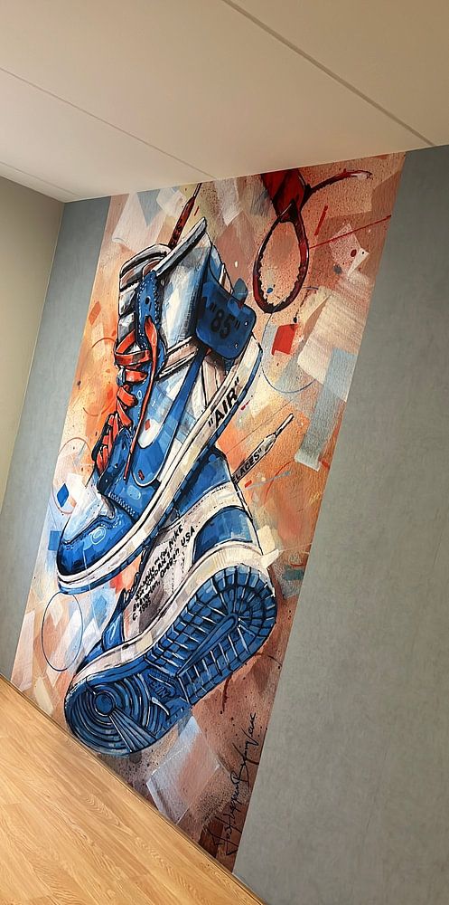 Nike Air Jordan 1 Chicago Off White Malerei (blau)  von Johannes 