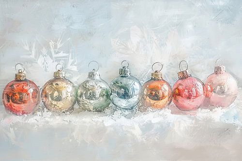 Glänzende Kugeln Winter Wonderland