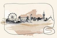 Skyline von London gemalt von Arjen Roos Miniaturansicht