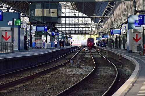 Trein die het station verlaat