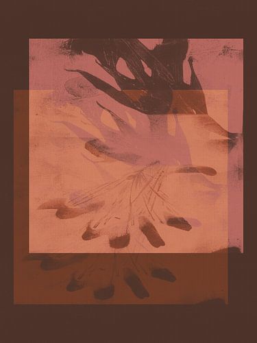 Modern abstract minimalistisch schilderij in aardetinten