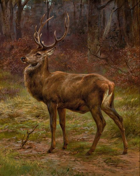 Hirsch in einer Herbstlandschaft, Rosa Bonheur von Meisterhafte Meister