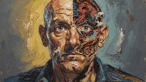 Chaotic Mind Bloom : Portrait surréaliste d’une explosion de couleurs avec une tête fendueUne œuvre surréaliste saisissante représentant une figure humaine dont la tête est fendue, dévoilant des couches chaotiques de couleurs vives, des textures abstraites et une turbulence émotionnelle. Cette œuvre conceptuelle mêle le surréalisme sombre à l’esthétique de l’art numérique contemporain, symbolisant le chaos psychologique intérieur, la fragmentation mentale et l’énergie créative qui jaillit de l’intérieur. Parfaite pour les collectionneurs d'art surréaliste, psychologique et d'avant-garde, cette œuvre capture la tension entre beauté et folie à travers un contraste chromatique vif et une narration visuelle détaillée. Idéale pour la décoration murale, les impressions numériques et les collections d'art moderne à la recherche de visuels audacieux et qui invitent à la réflexion.