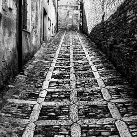 Palermo straatje in zwartwit van de buurtfotograaf Leontien
