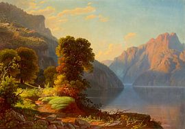 George Caleb Bingham – Vue d'un lac dans les montagnes (vers 1856-1859) sur Timeless Artworks