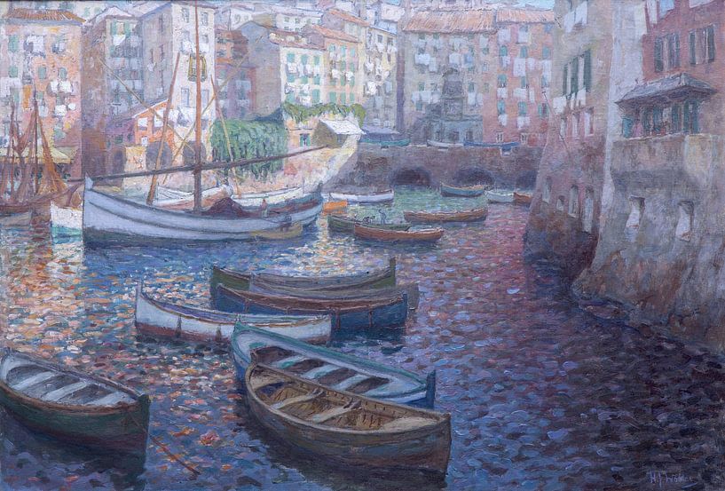 The inner harbour of Camogli, Hendrik Jan Wolter by Atelier Liesjes