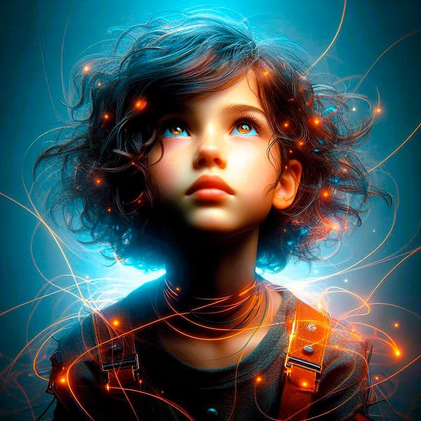 Staring in wonder at the stars. by Ineke de Rijk