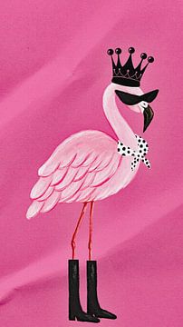 Sassy Bird in Boots van Gisela- Art for You