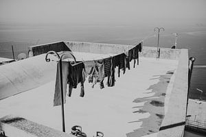 Mediterranean lifestyle | photoprint clothesline roof Amalfi Coast Italy by sonja koning