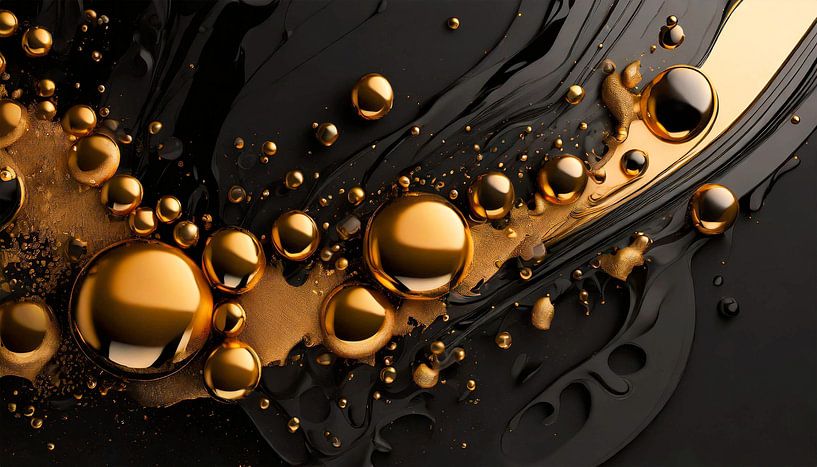 Luftblasen in Gold von Mustafa Kurnaz