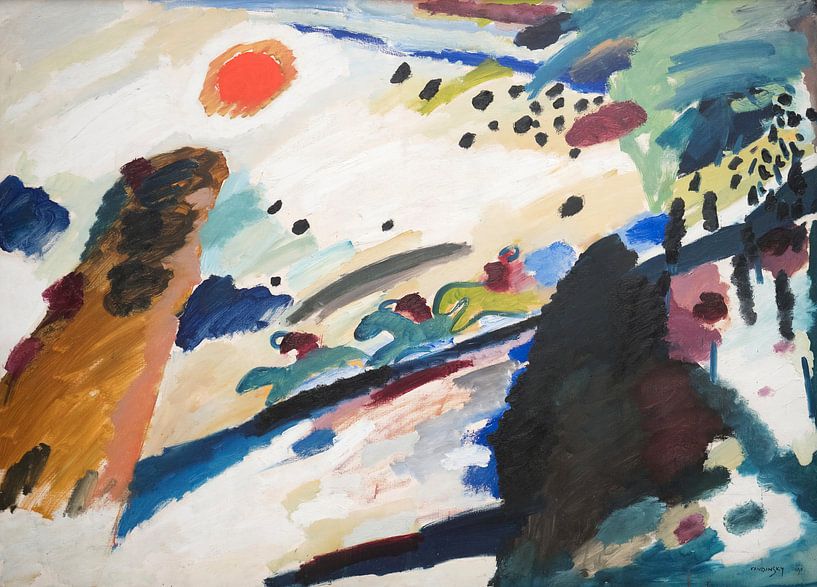 Romantisch landschap, Wassily Kandinsky van Meesterlijcke Meesters