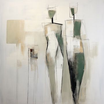 Mensen abstract van Bert Nijholt