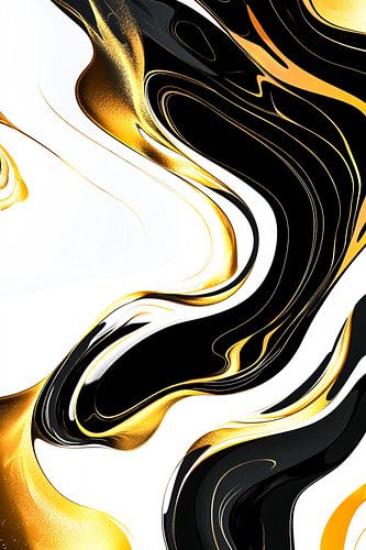 Abstracte lijnen in zwart en goud
