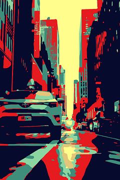 Taxi in New York City - URBAN STYLE - straatfotografie van The Art Kroep