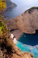 Plage de Navagio - Zakynthos Grèce - Plage de l'épave - Photographie de voyage Grèce