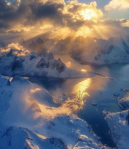 Winterliche Bergsee-Idylle