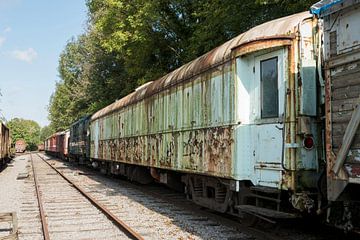 old urban vintage train wagon  
