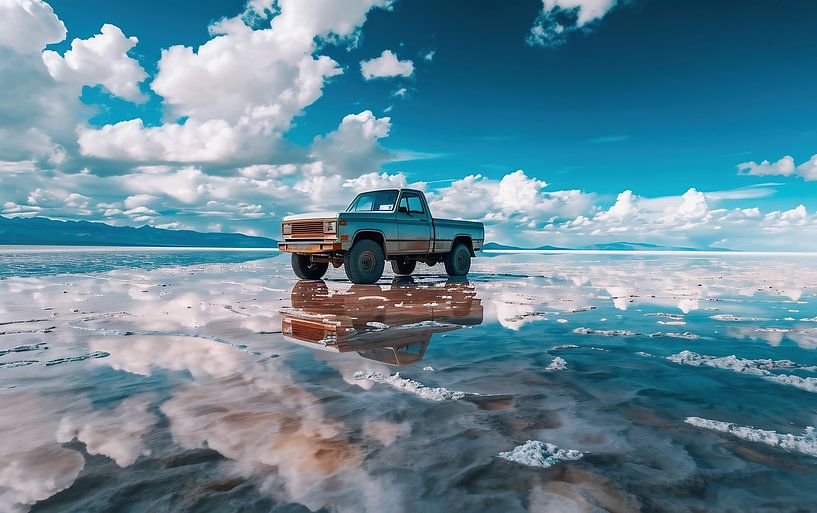 Zoutmeer van fernlichtsicht