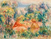 Zwei Frauen in einer Landschaft, Pierre-Auguste Renoir (1918) von Atelier Liesjes Miniaturansicht