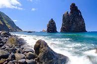 Wellen trafen die Nordküste der Insel Madeira von Sjoerd van der Wal Fotografie Miniaturansicht