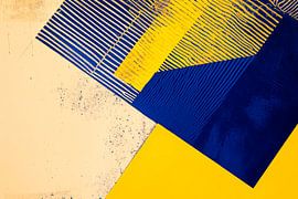 Geometric colours: Blue and yellow play by Poster Art Shop