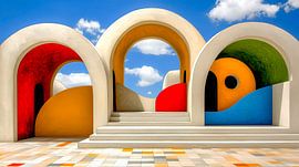 Arcadië van kleuren van Klaus Tesching - Art-AI