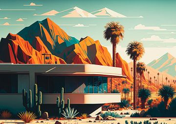 Architectuur Arizona woestijn bungalow van Vlindertuin Art