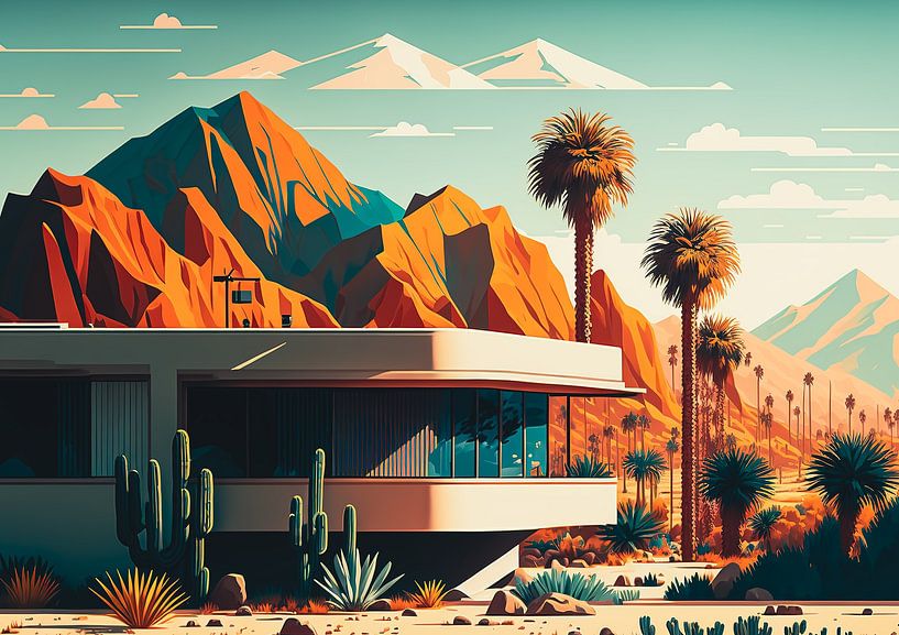 Bungalow dans le désert de l'Arizona par Vlindertuin-Art