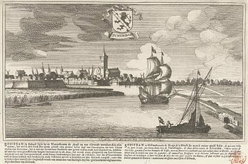 Gezicht op Schiedam, Gaspar Bouttats, 1679
