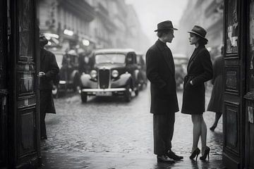Hoge hakken en trenchcoats in de regen van Montmartre van Skyfall