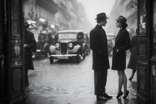 Hoge hakken en trenchcoats in de regen van Montmartre