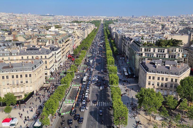 Champs Elysees in Parijs van Jan Kranendonk