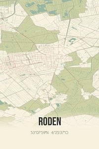 Alte Landkarte von Roden (Drenthe) von Rezona