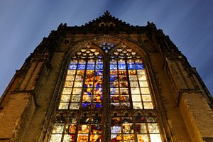 Domkerk in Utrecht met glas-in-loodramen van Donker Utrecht