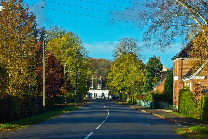 Herbstliche Dorfstrasse von Norbert Sülzner