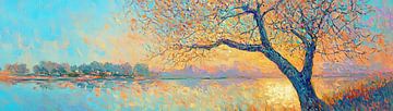 Baum am Wasser von Kunst Laune