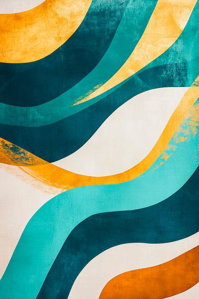 Farbenfrohe Wellendesign-Textur von Poster Art Shop