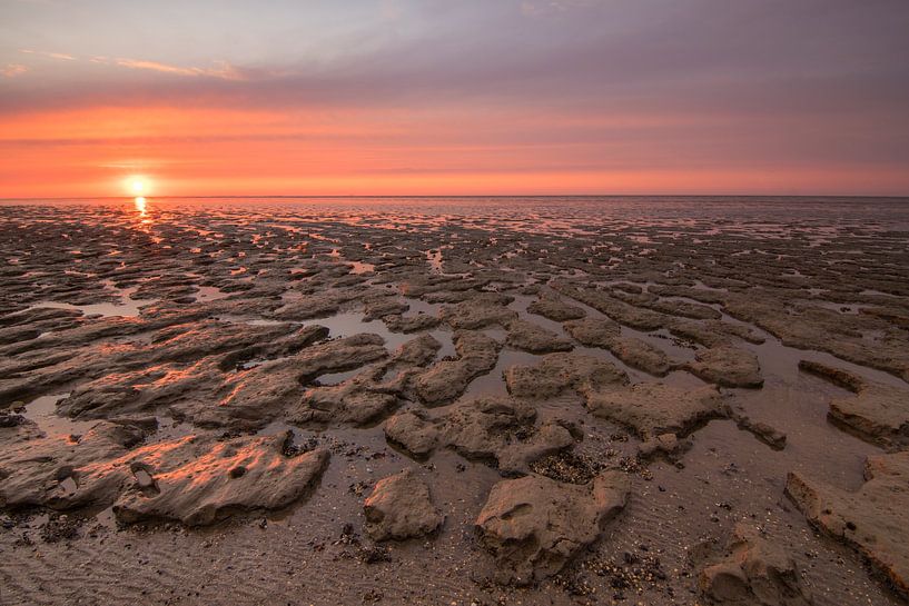 Moddergat Friesland at sunset by Eddy Kievit