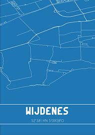 Blueprint | Carte | Wijdenes (Noord-Holland) sur Affiches de lieux