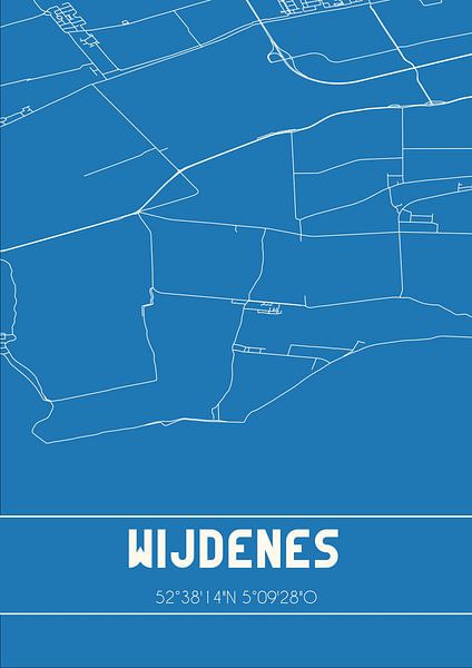Blueprint | Map | Wijdenes (North Holland) by Prints of Place